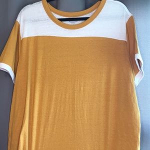 Old Navy Mustard Boyfriend Tee